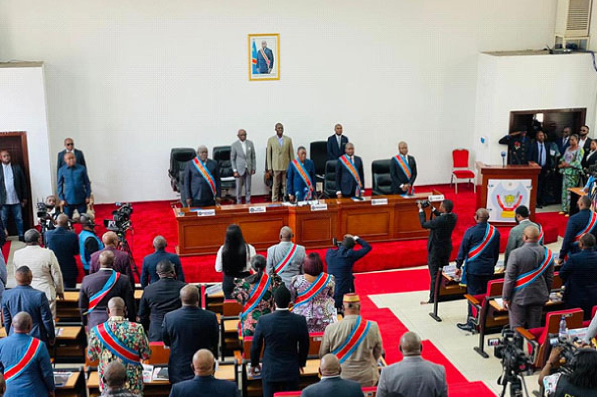 Vue d'une plenière de l'Assemblée provinciale de Kinshasa. 