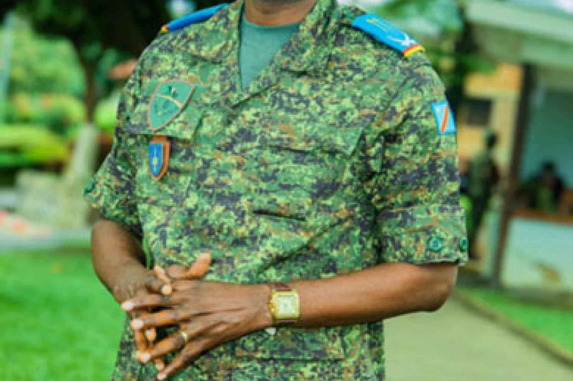Le lieutenant Jules Ngongo Tshikundi porte-parole de l'armée en Ituri.  Photo droits tiers