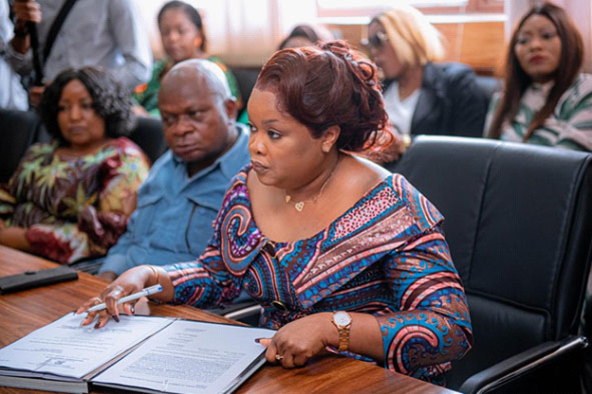 Da ai, Christèlle Muabilu entend assurer la continuité du service. 