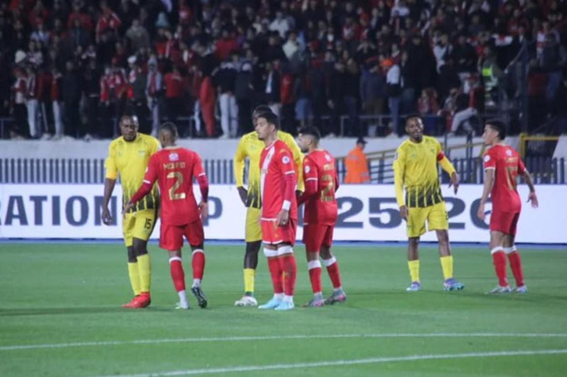 En Coupe de la Confédération CAF, l’AS Maniema Union surprend le Wydad AC et prend une option sur les quarts. Photo droits tiers 