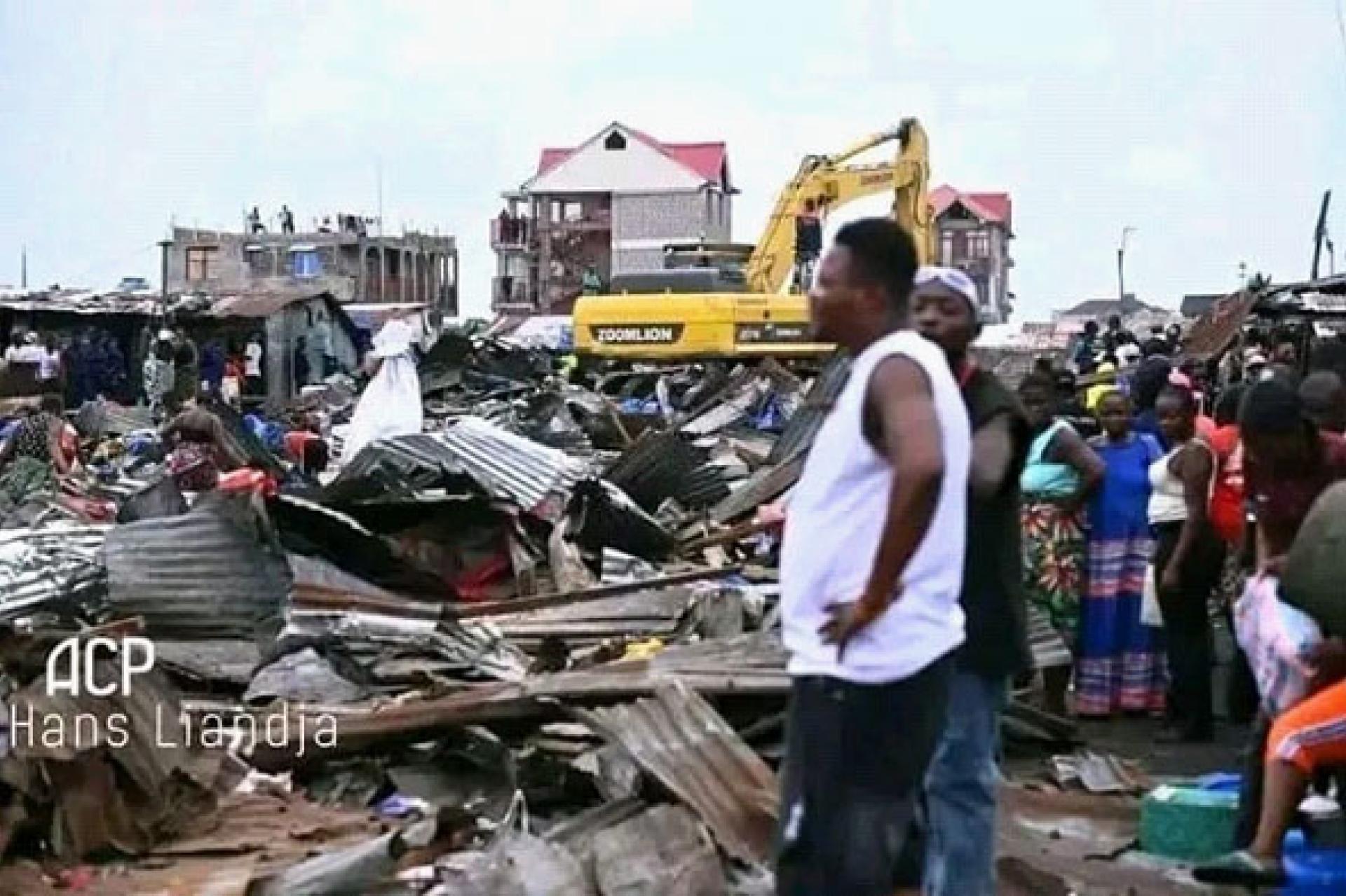 Le quartier Pakadjuma de Limete démoli par le Gouvernement provincial de Kinshasa.  