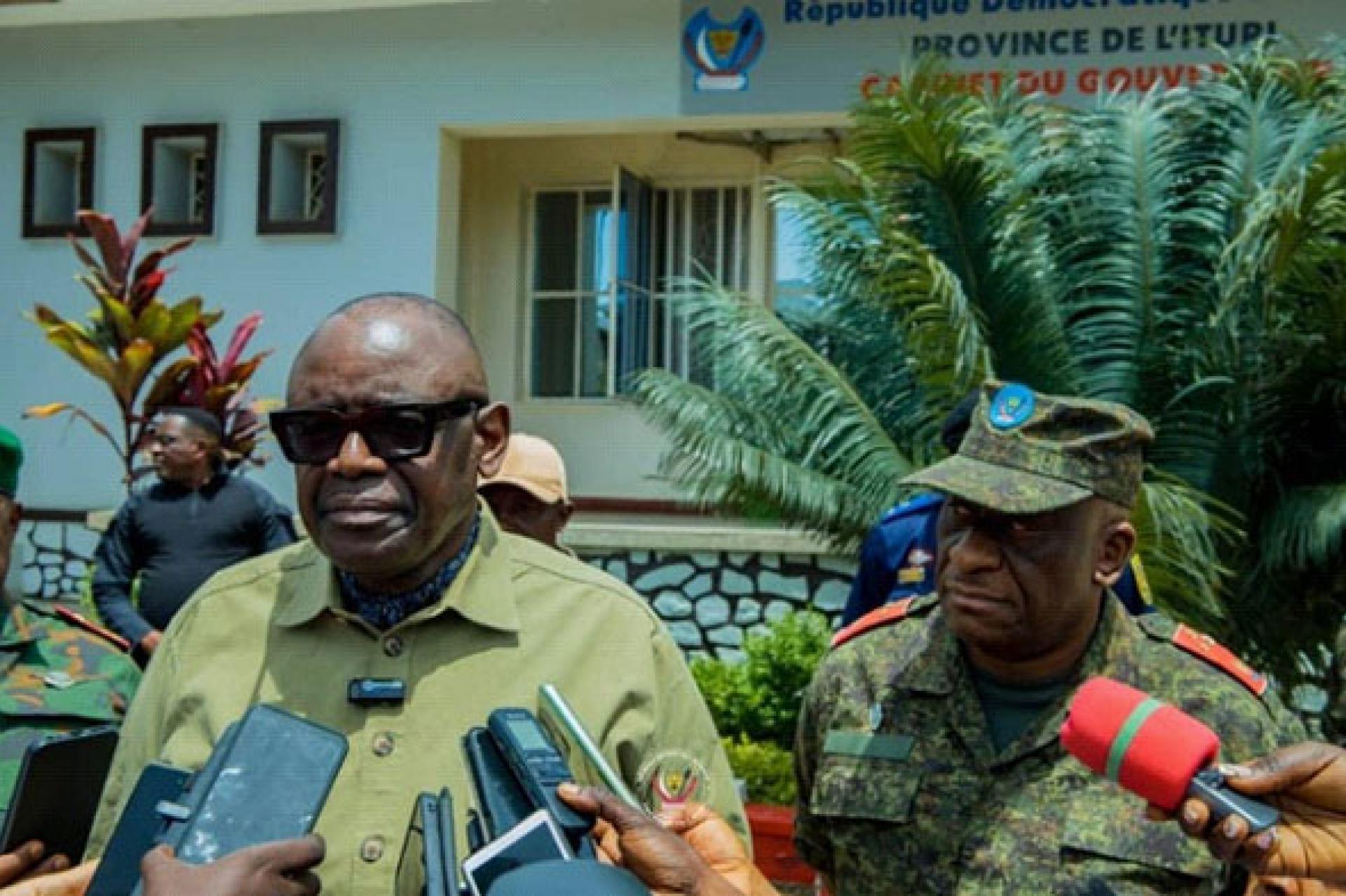 Louis Watum Kabamba lors de sa mission d'itinérance  en ville de Bunia. 