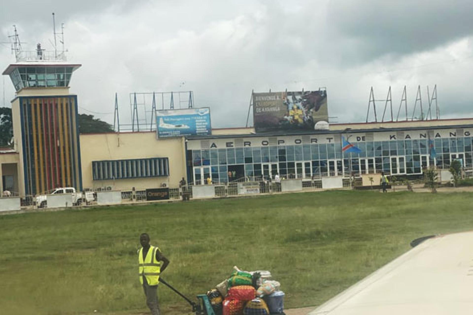 Une vue de l'aéroport de Kananga.
