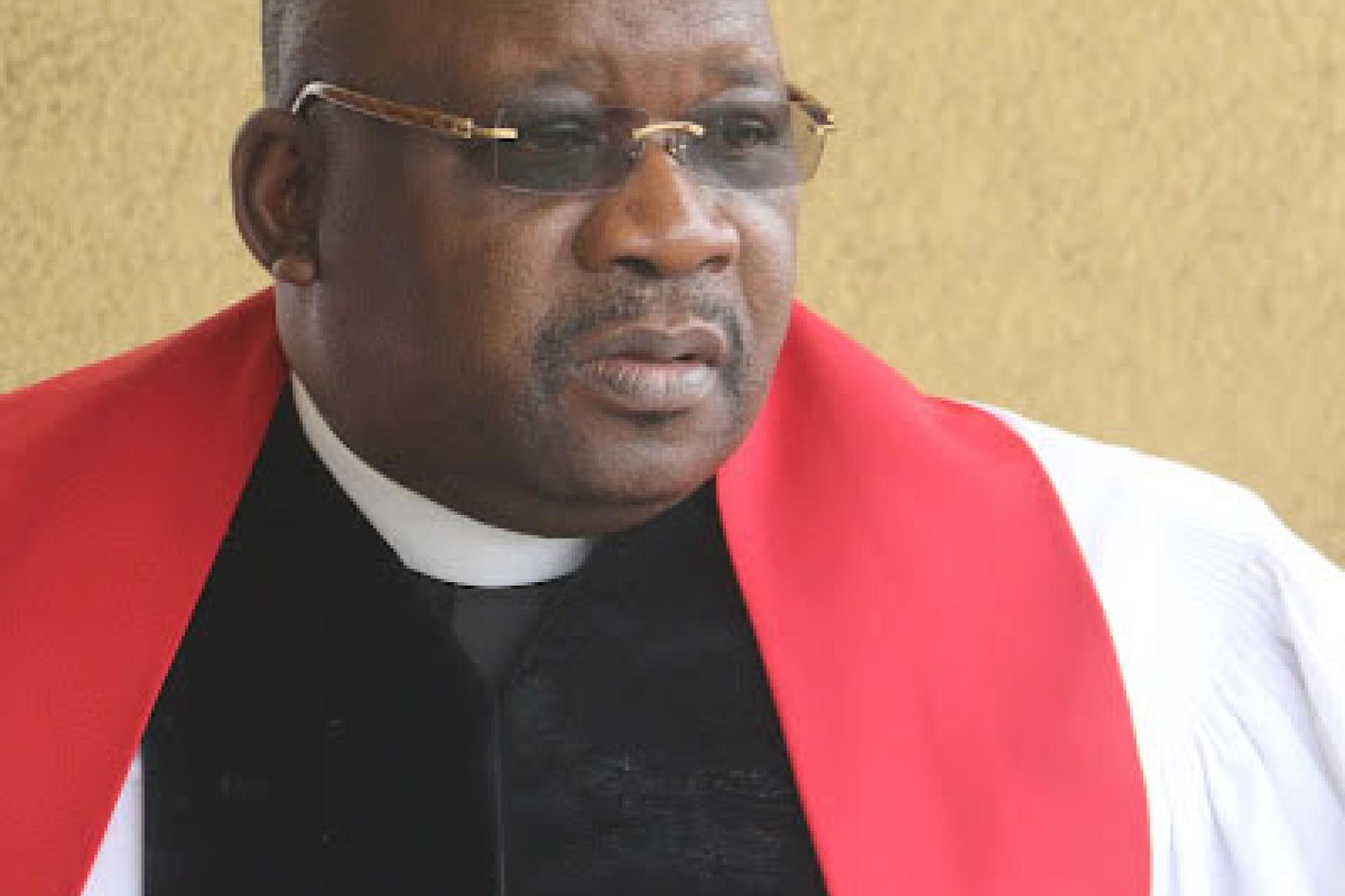Le révérend André Bokundoa Bo-Likabe, Président national et Représentant légal de l'ECC. Photo radio okapi