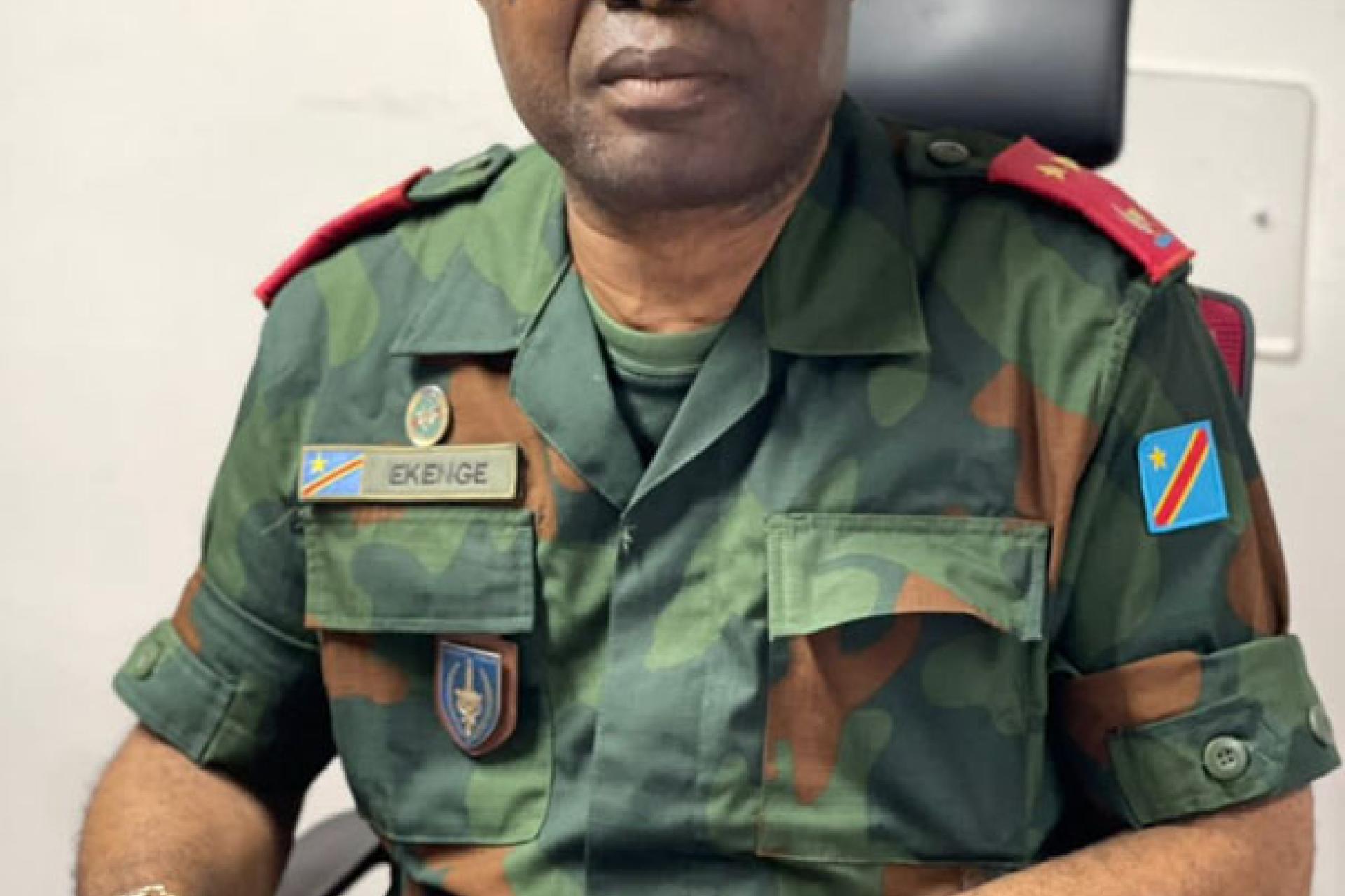 Le général-major Sylvain Ekenge. 